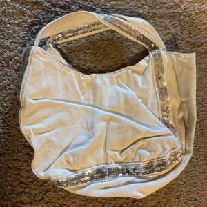 White with sequins purse